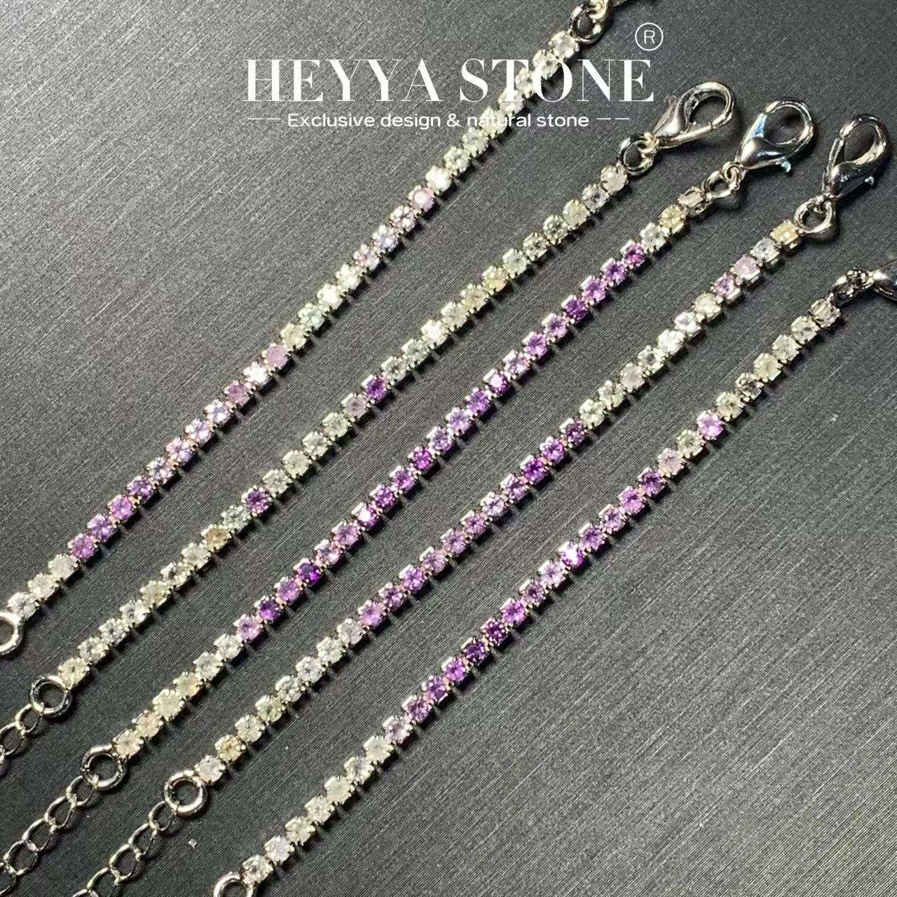 Gemstone Bracelet Healing - HEYYA STONE Natuurlijke Amethist Citrien Tennisarmband