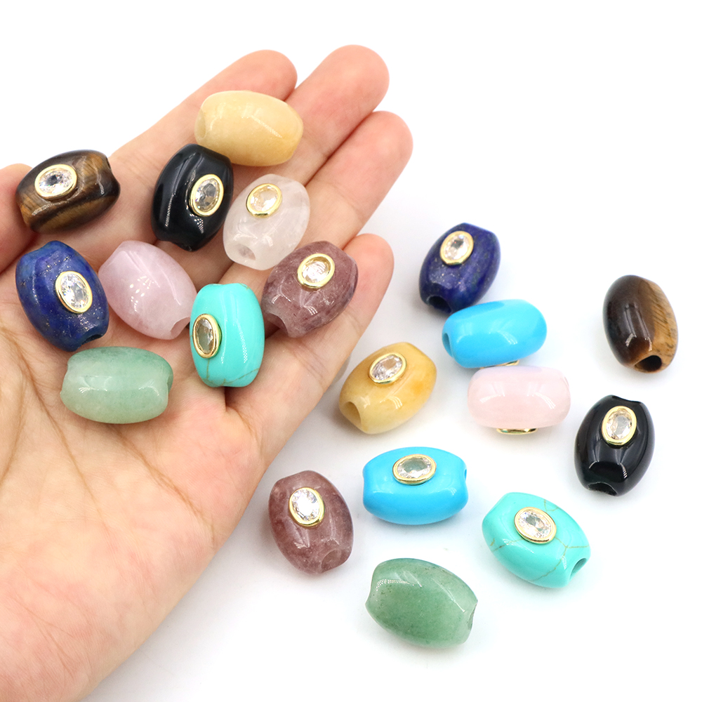 Gemstone Bracelet Healing - Natuursteen groot gat platte emmerkraal met