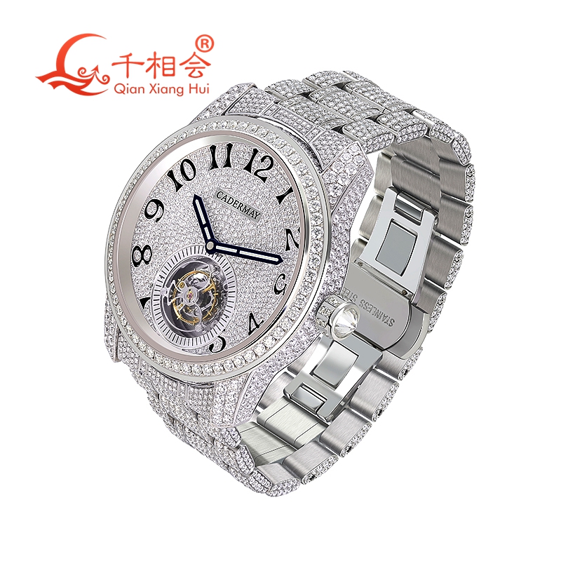 Vvs Jewelry Watches - Luxe mechanisch herenpolshorloge vol VVS witte