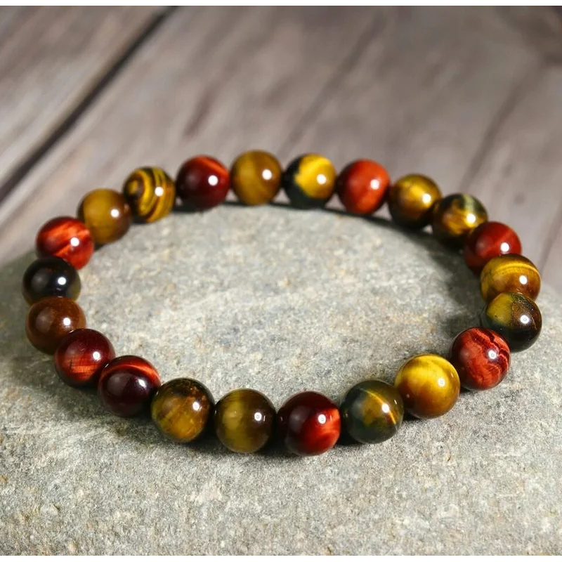 Gemstone Bracelet Healing - Natuurlijke Kristallen Edelsteen Tijgeroog 8mm Kraal