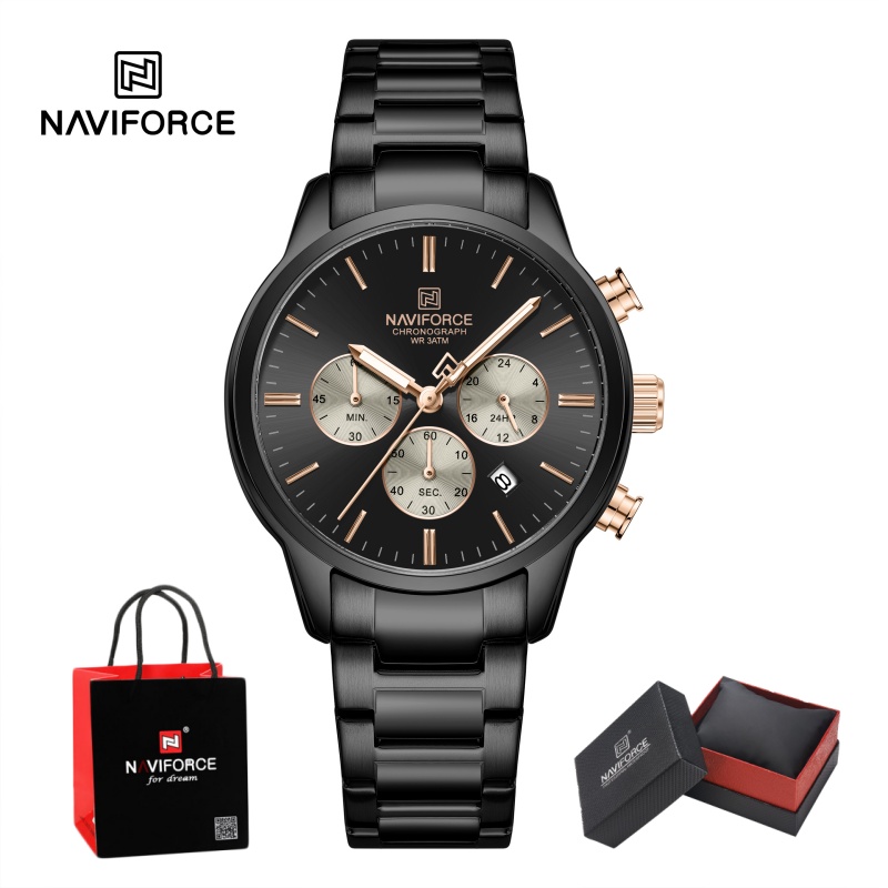 Watch Display Box - NAVIFORCE Heren Quartz Chronograaf Horloge Waterdicht