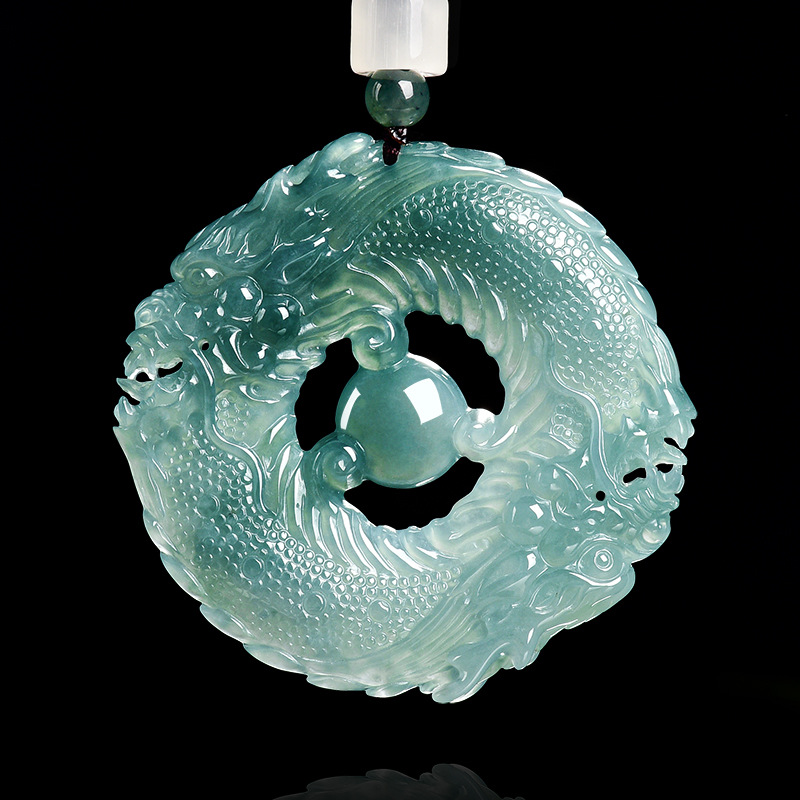 Jewelry & Watches Bench - Natuurlijke echte smaragd blauw water jade