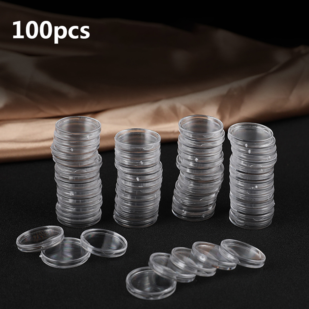 Collectors Coins Jewelry & Watches Of Smithtown Photos - 100 stuks transparante plastic kleine ronde
