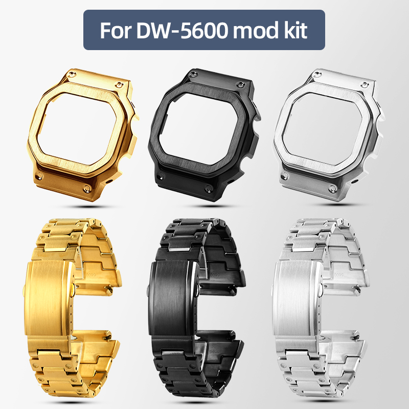 Casio Watch G-Shock Dw-5600 - Metalen Horlogekast Band Mod Kit voor