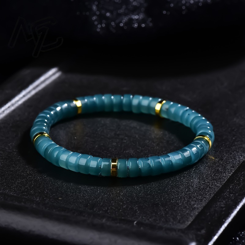 Jewelry & Watches Bench - Natuurlijke Jadeïet Blauw Water Abacus Kralen