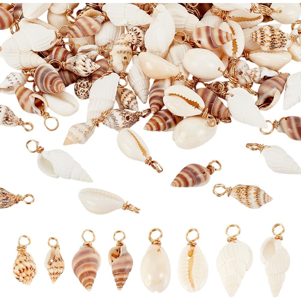 Charm Bracelet Beads - 100 stks 4 Stijlen Natuurlijke Shell
