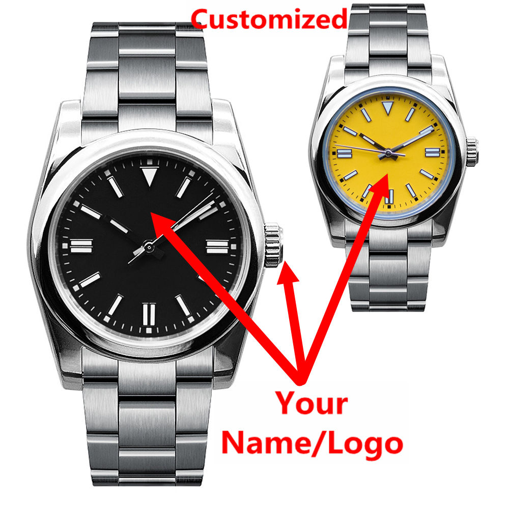 Jewelry Watch - Aangepast logo herenhorloge saffier luxe NH35/miyota
