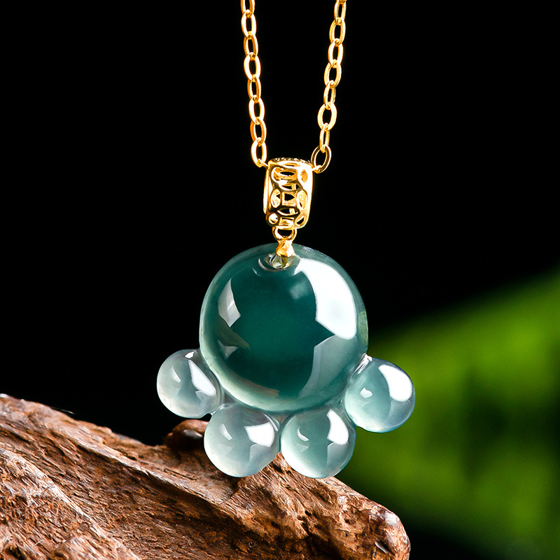 Jewelry & Watches Bench - Natuurlijke echte smaragd blauw water jade