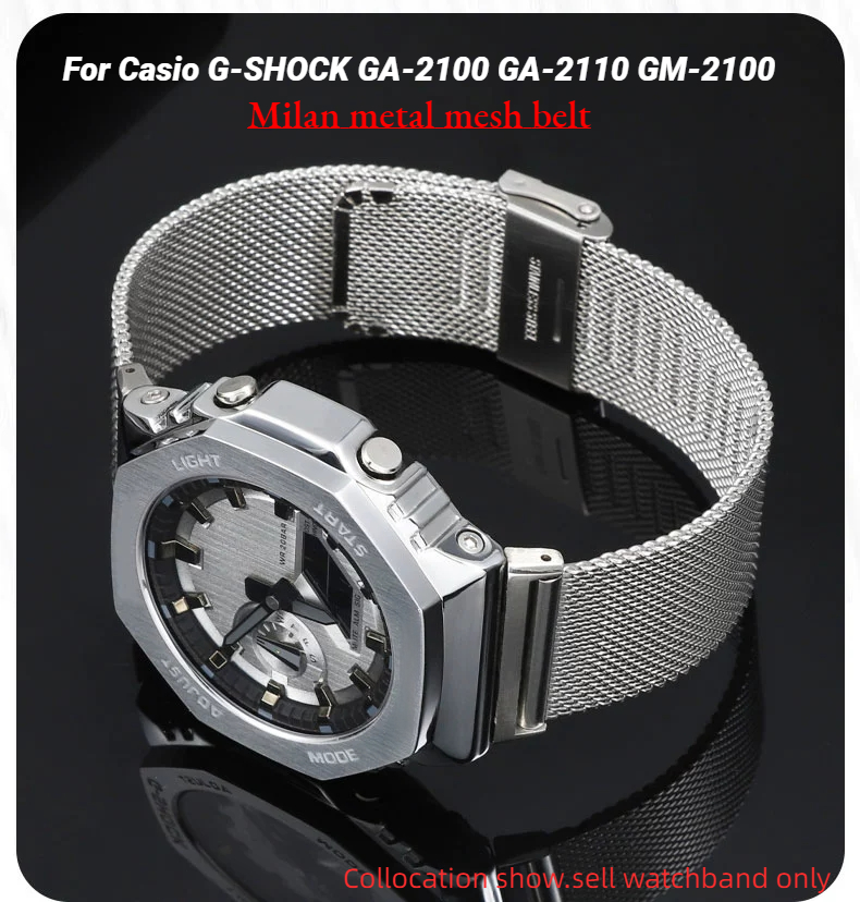 Casio Watch G-Shock Dw-5600 - Milan metalen mesh riem Voor Casio