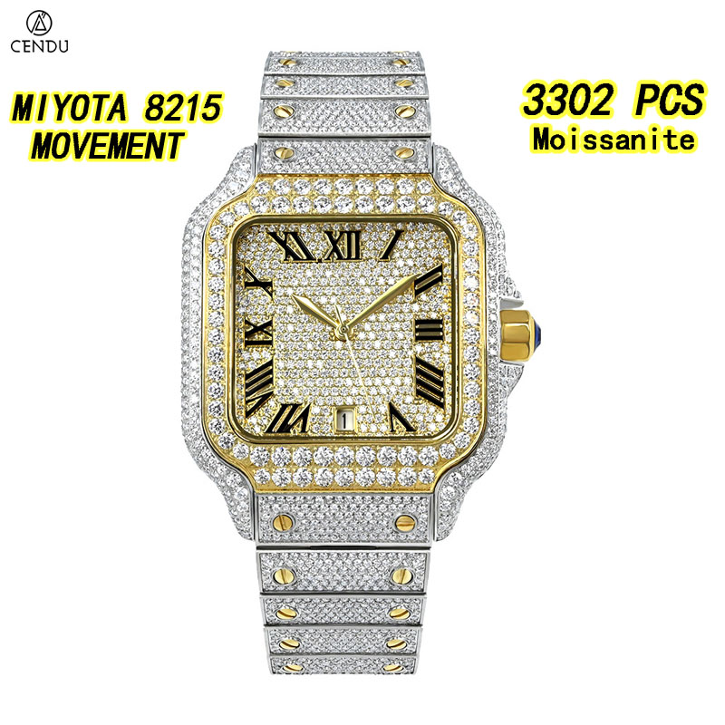 Vvs Jewelry Watches - Luxe VVS Moissanite Horloge voor Heren