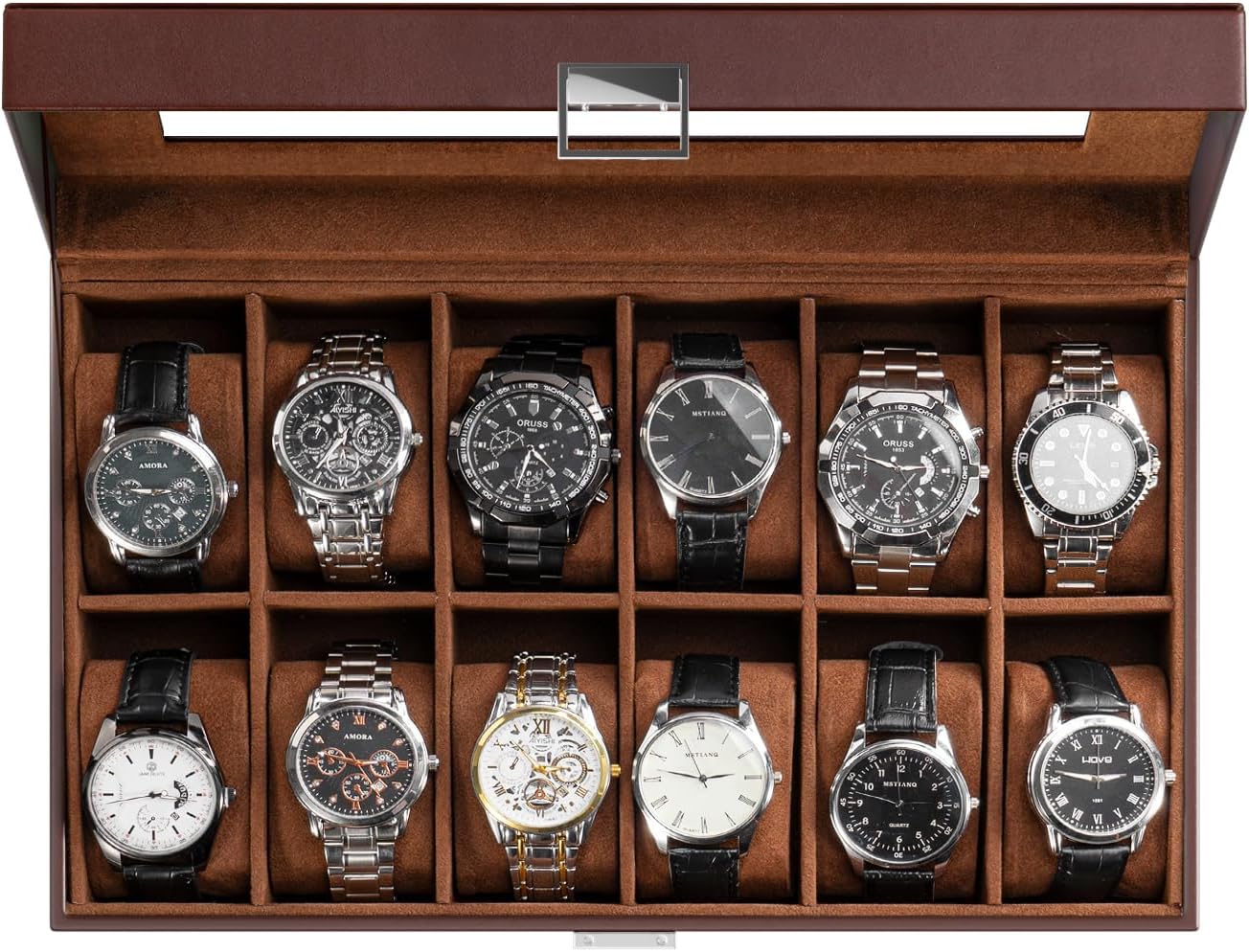 Watch Display Box - Horlogebox-organizer voor papa, vitrinekast met 12
