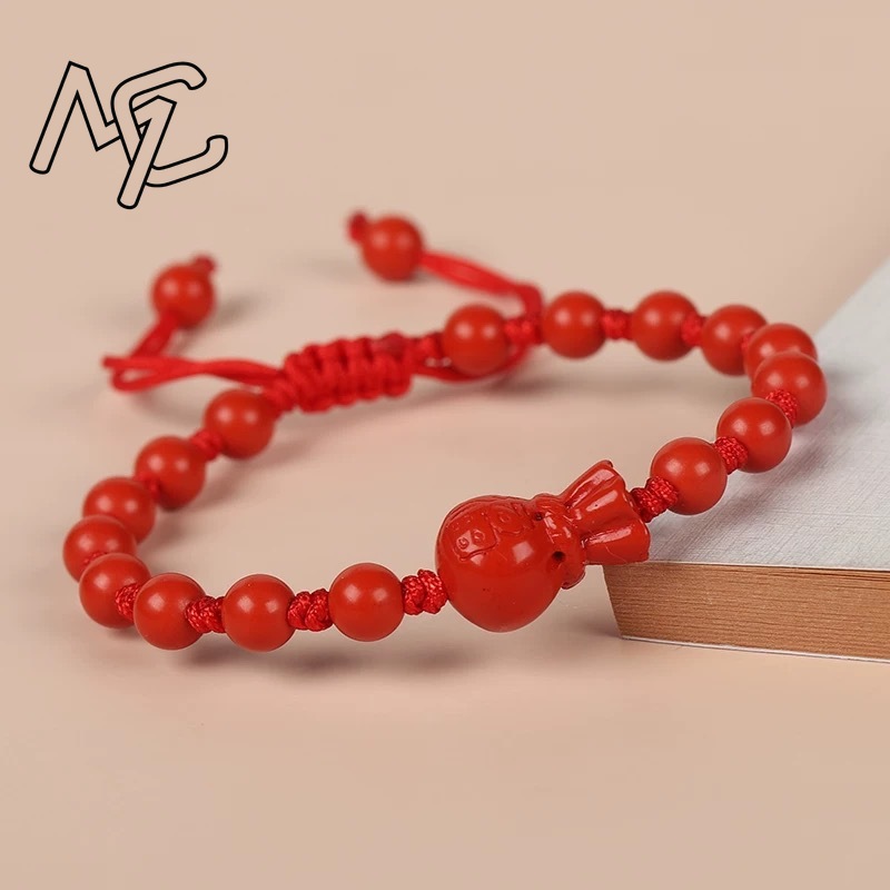 Echte rode Cinnaber leeuwendan - Gemstone Bracelet Healing recensie en prijs
