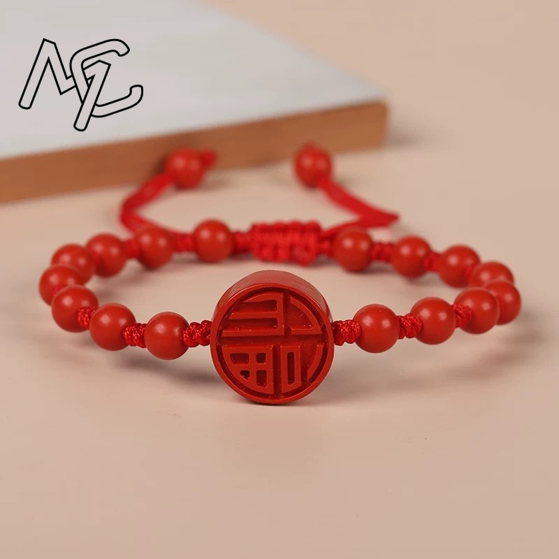 Echte rode Cinnaber leeuwendan - Gemstone Bracelet Healing recensie en prijs