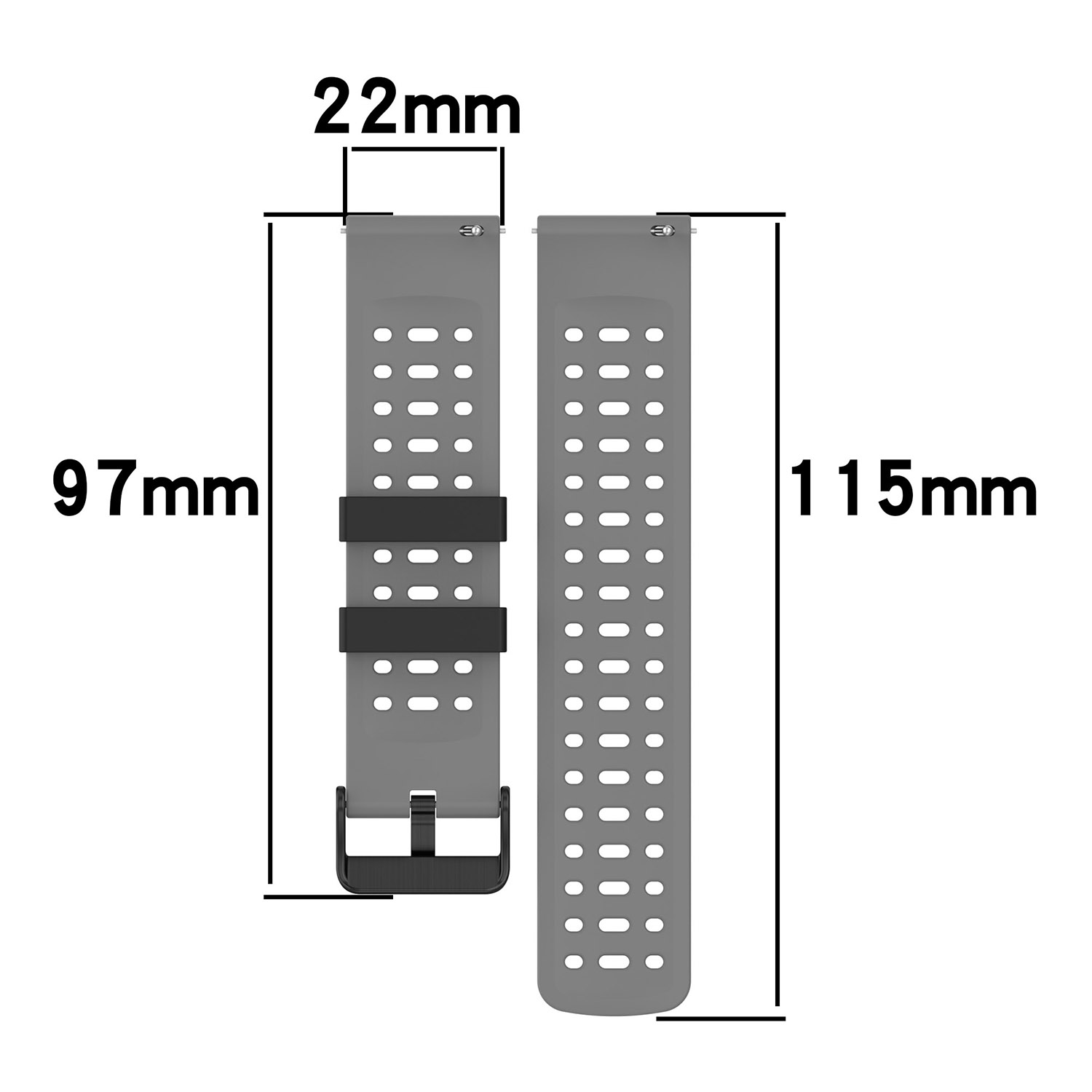 22mm Sport Siliconen Band Voor - A1 Watches & Jewelry New York Photos recensie en prijs
