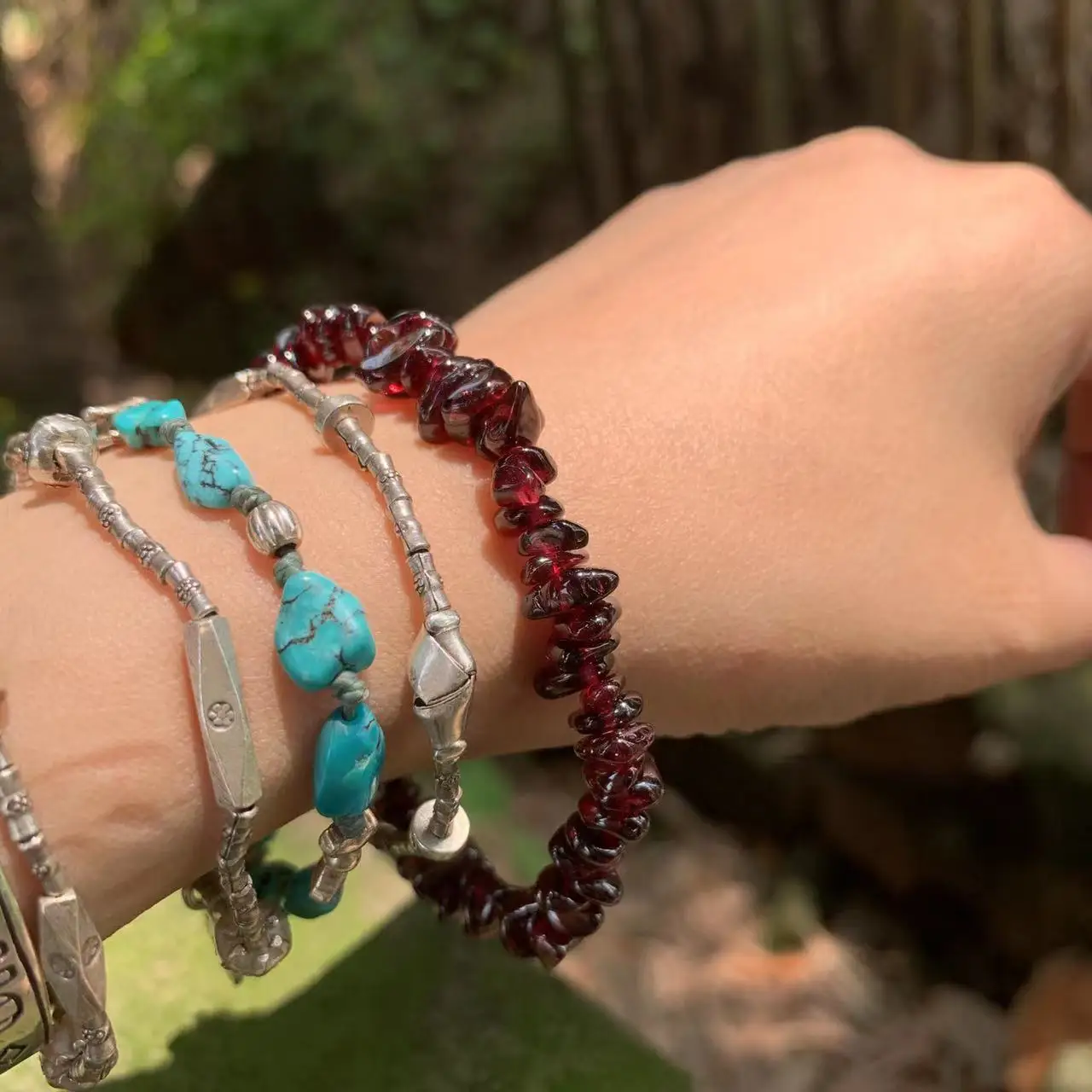 Natuurlijke granaat armband vo - Gemstone Bracelet Healing recensie en prijs