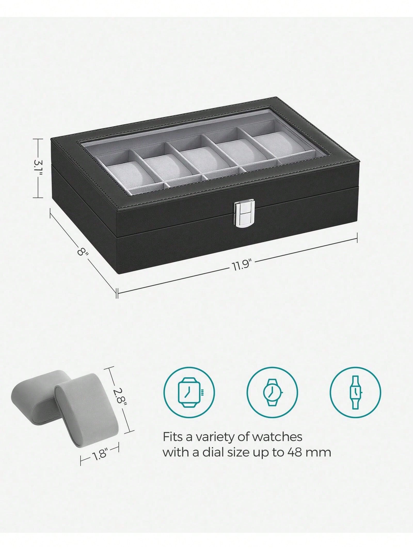 12-vakjes afsluitbare horloged - Watch Display Box recensie en prijs