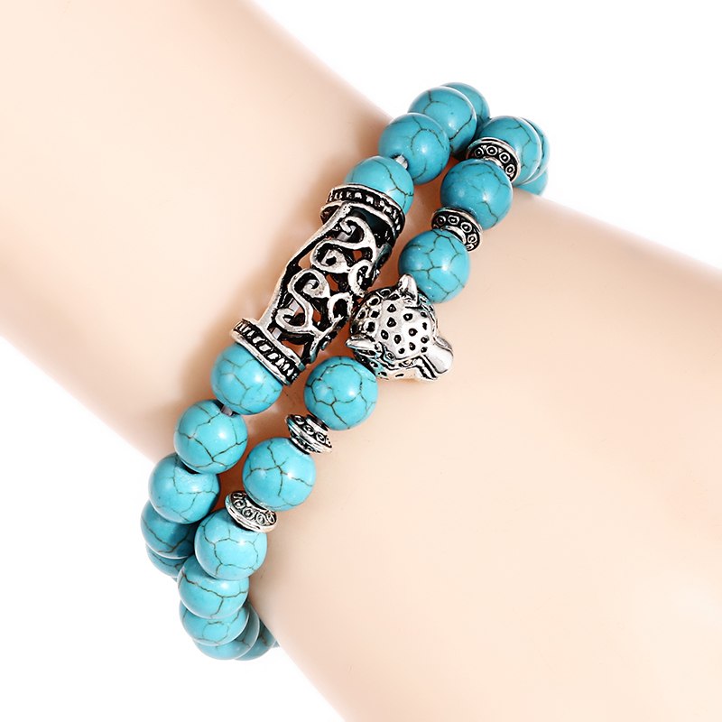 Premium 2 stks/set Luipaard Kr - Gemstone Bracelet Healing recensie en prijs