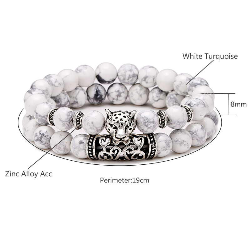 Premium 2 stks/set Luipaard Kr - Gemstone Bracelet Healing recensie en prijs