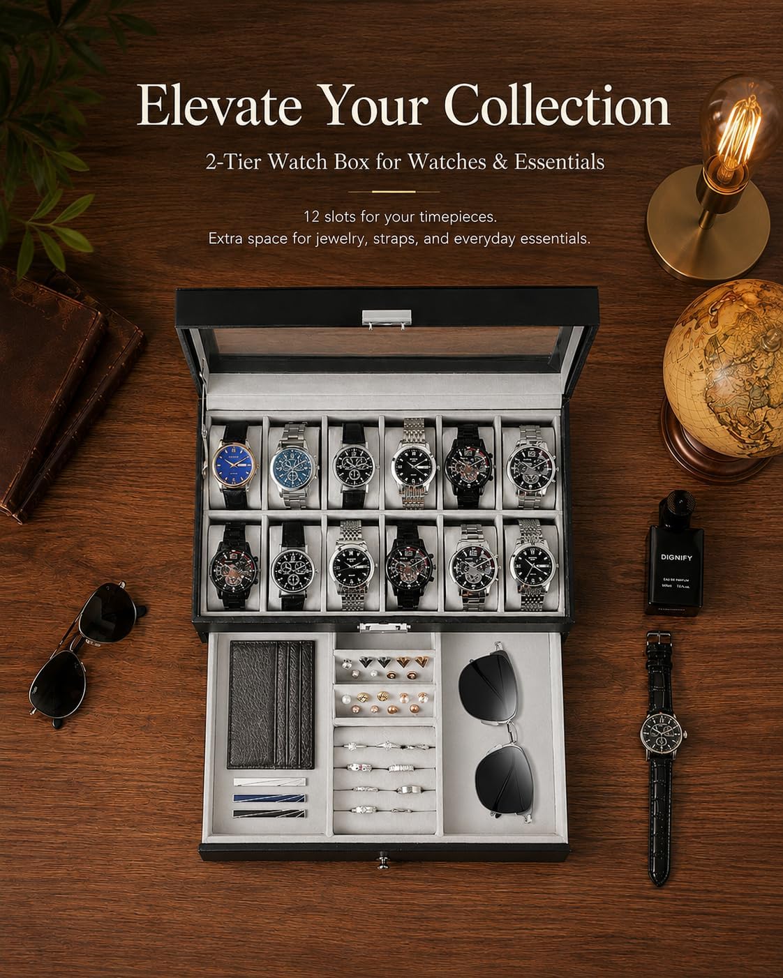 Horloge-opbergdoos voor mannen - Watch Display Box recensie en prijs