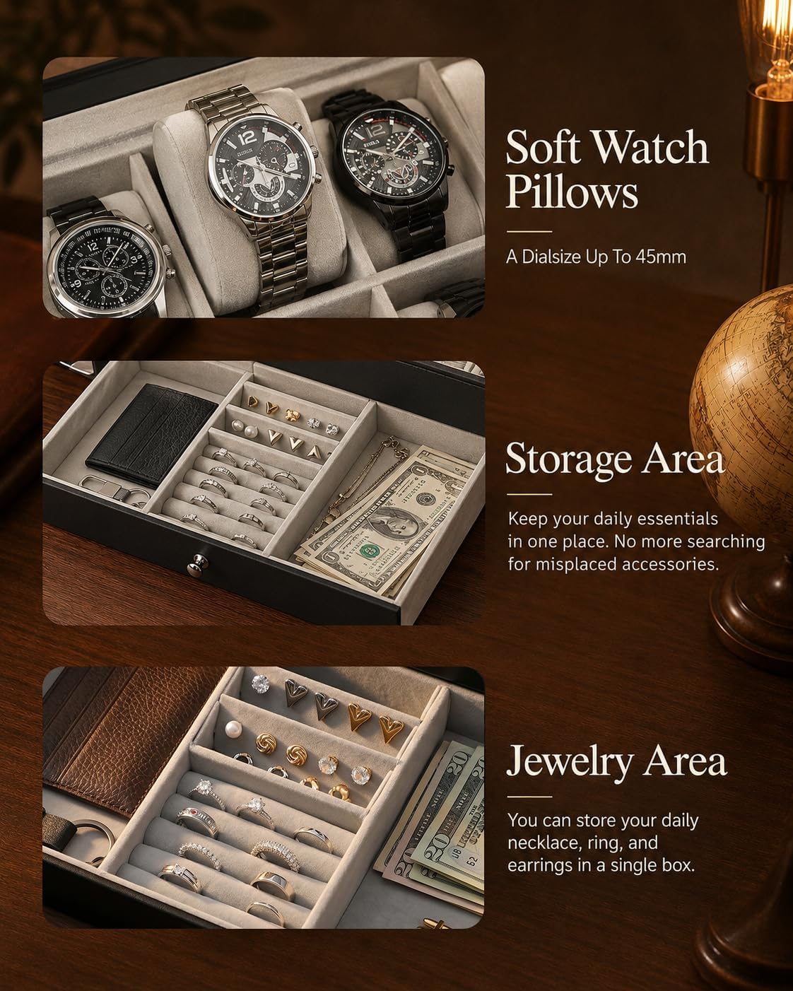 Horloge-opbergdoos voor mannen - Watch Display Box recensie en prijs