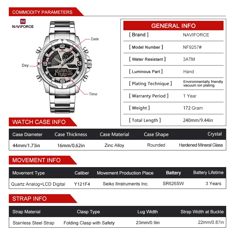 NAVIFORCE Herenhorloge met dub - Watch Display Box recensie en prijs